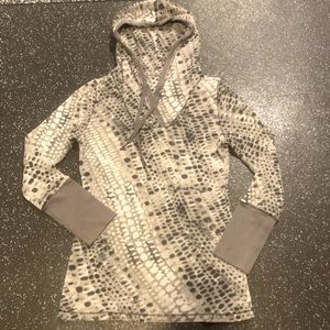 Calvin Klein performance pull over animal print leopard hoodie